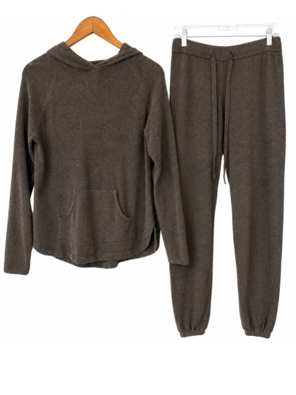 Barefoot dreams cozychic ultralight lounge set size medium charcoal gray